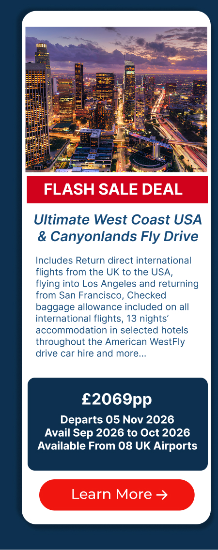 Ultimate West Coast USA & Canyonlands Fly Drive